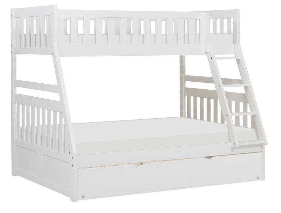 Galen Twin/Full Bunk Bed w/ Twin Trundle in White B2053TFW-1*R - Home Discount Furniture - NJ-linden