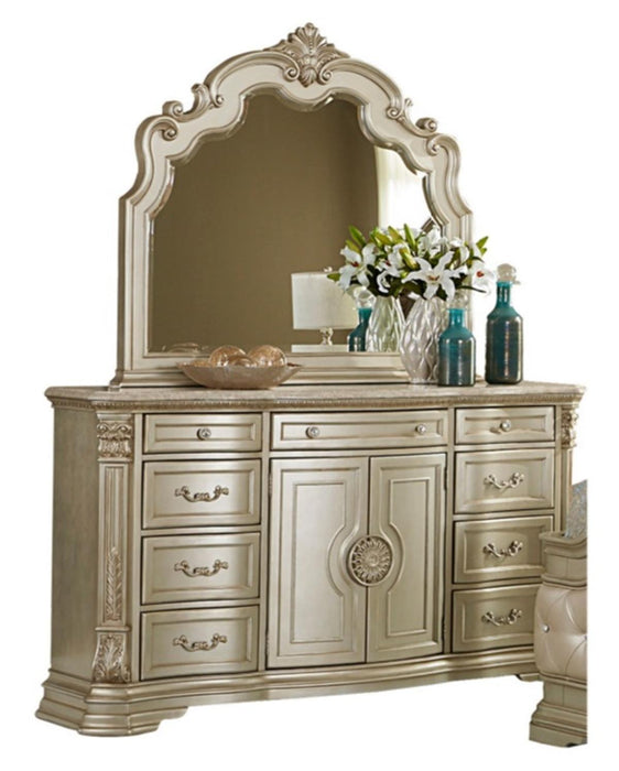 Antoinetta Mirror in Champagne Wood 1919NC-6 - Home Discount Furniture - NJ-linden