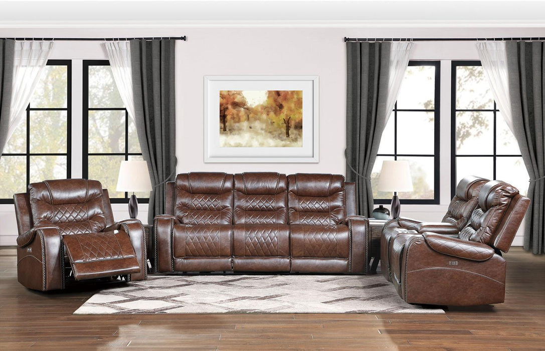 Putnam Power Reclining Chair in Brown 9405BR-1PW - Home Discount Furniture - NJ-linden