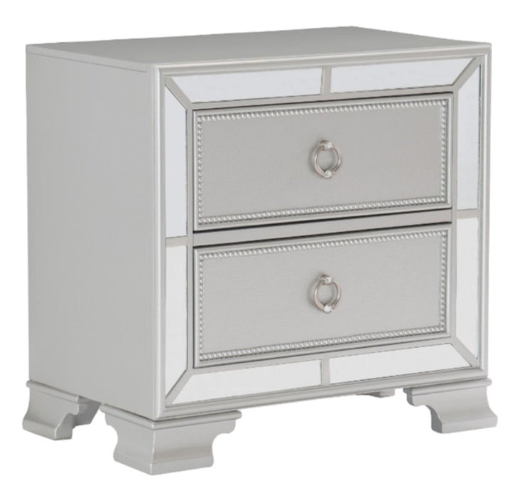 Avondale Nightstand in Silver 1646-4 - Home Discount Furniture - NJ-linden