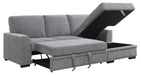 Morelia 2pc Sectional with Pull Out Bed and Right Chaise in Dark Gray 9468DG*2RC2L - Home Discount Furniture - NJ-linden