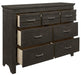 Blaire Farm Dresser in Saddle Brown Wood 1675-5 - Home Discount Furniture - NJ-linden
