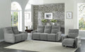 Edition Power Double Lay Flat Reclining Loveseat in Dove Grey 9804DV-2PWH - Home Discount Furniture - NJ-linden