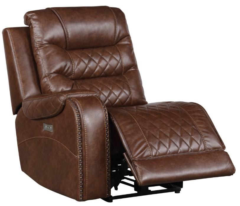 Putnam Power Left Side Reclining Chair with USB Port in Brown 9405BR-LRPW - Home Discount Furniture - NJ-linden