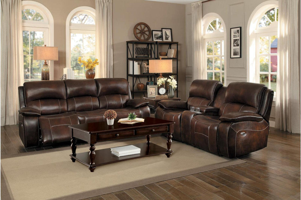 Mahala Double Reclining Loveseat in Brown 8200BRW-2 - Home Discount Furniture - NJ-linden