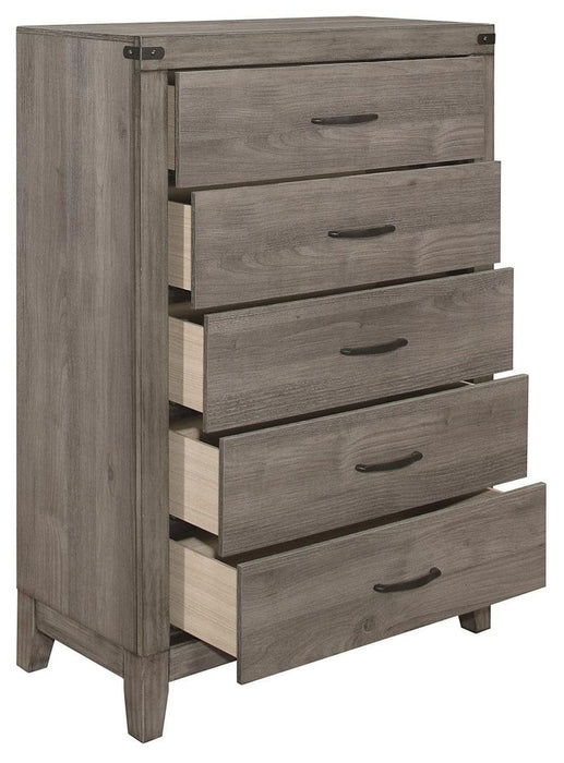 Woodrow 5 Drawer Chest in Gray 2042-9 - Home Discount Furniture - NJ-linden