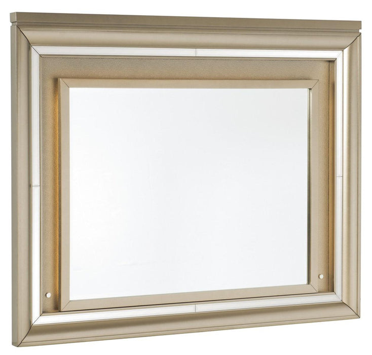 Loudon Mirror with LED Lighting in Champagne Metallic 1515-6 - Home Discount Furniture - NJ-linden