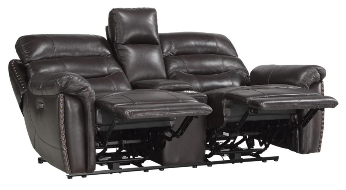 Lance Power Double Reclining Loveseat with Power Headrests in Brown 9527BRW-2PWH - Home Discount Furniture - NJ-linden
