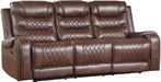 Putnam Double Reclining Sofa with Drop-Down in Brown 9405BR-3 - Home Discount Furniture - NJ-linden