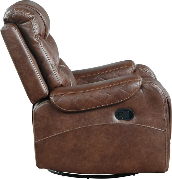 Putnam Swivel Glider Reclining Chair in Brown 9405BR-1 - Home Discount Furniture - NJ-linden