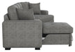 Logansport Left Side 2-Seater with Pull-out Ottoman and 1 Pillow in Gray 9401GRY-2L - Home Discount Furniture - NJ-linden