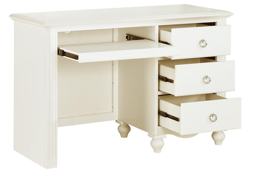 Meghan 3 Drawer Writing Desk in White 2058WH-15 - Home Discount Furniture - NJ-linden