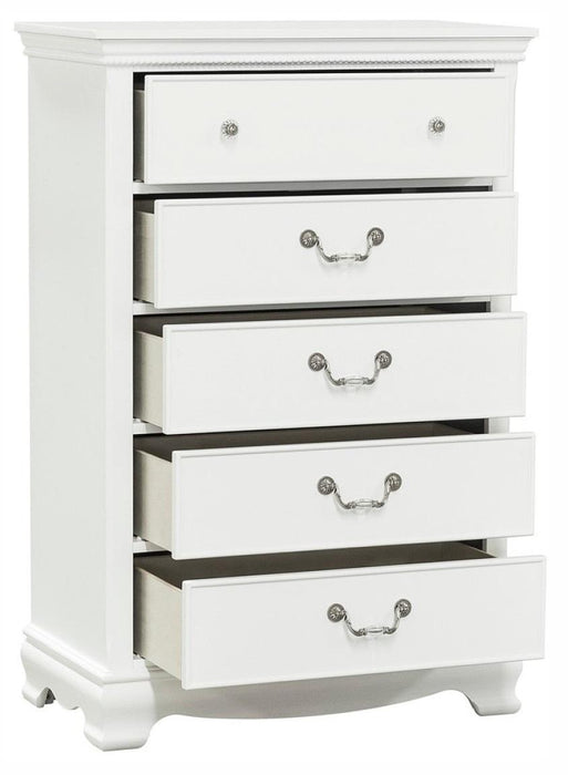 Lucida 5 Drawer Chest in White 2039W-9 - Home Discount Furniture - NJ-linden