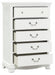 Lucida 5 Drawer Chest in White 2039W-9 - Home Discount Furniture - NJ-linden