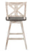Amsonia Swivel Counter Height Chair in Gray and White (Set of 2) - Home Discount Furniture - NJ-linden