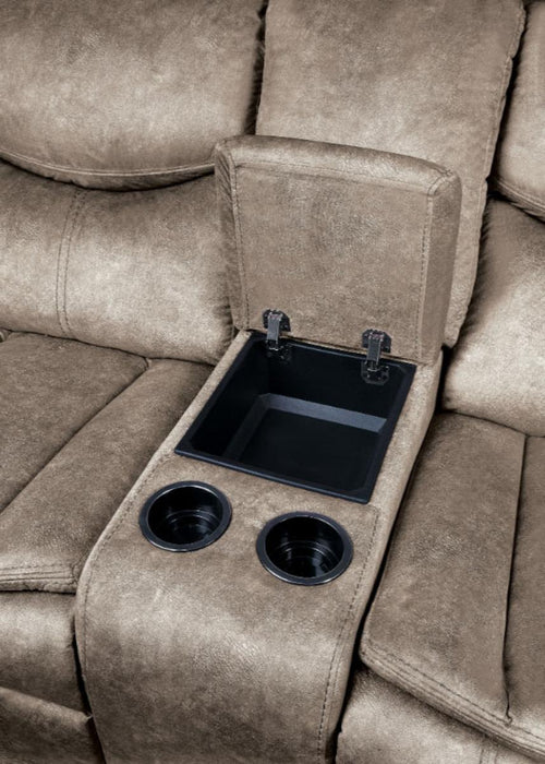 Bastrop Double Glider Reclining Loveseat in Brown 8230FBR-2 - Home Discount Furniture - NJ-linden