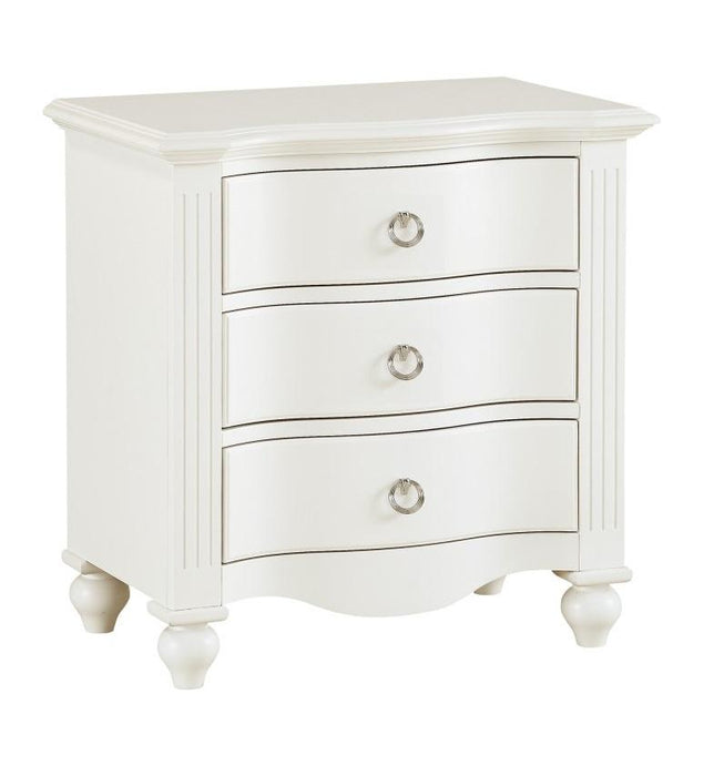 Meghan 3 Drawer Nightstand in White 2058WH-4 - Home Discount Furniture - NJ-linden