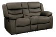 Discus Double Reclining Loveseat in Brown 9526BR-2 - Home Discount Furniture - NJ-linden