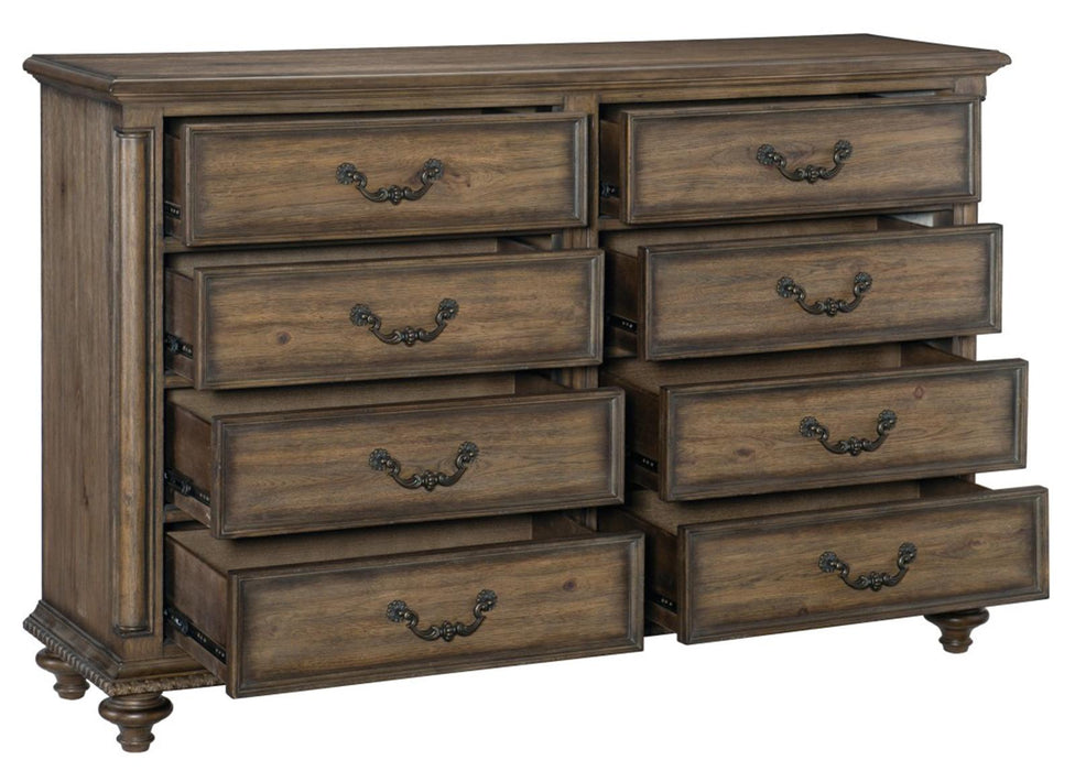 Rachelle 8 Drawer Dresser in Weathered Pecan 1693-5 - Home Discount Furniture - NJ-linden