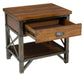 Holverson Nightstand in Rustic Brown & Gunmetal 1715-4 - Home Discount Furniture - NJ-linden