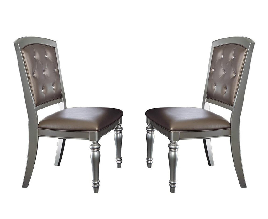 Orsina Side Chair in Silver (Set of 2) - Home Discount Furniture - NJ-linden