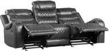 Putnam Double Reclining Sofa with Drop-Down in Gray 9405GY-3 - Home Discount Furniture - NJ-linden
