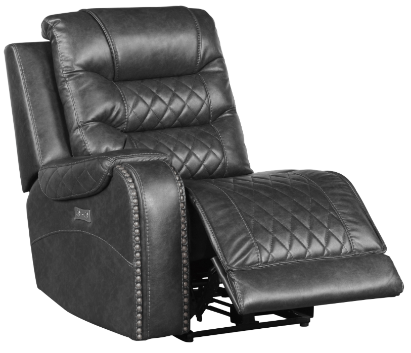 Putnam Power Left Side Reclining Chair with USB Port in Gray 9405GY-LRPW - Home Discount Furniture - NJ-linden