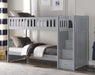 Orion Bunk Bed w/ Reversible Step Storage in Gray B2063SB-1* - Home Discount Furniture - NJ-linden