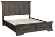 Taulon King Platform Bed with Footboard Storage in Dark Oak 5438K-1EK* - Home Discount Furniture - NJ-linden