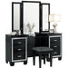 Allura Vanity Dresser with Mirror in Black 1916BK-15* image