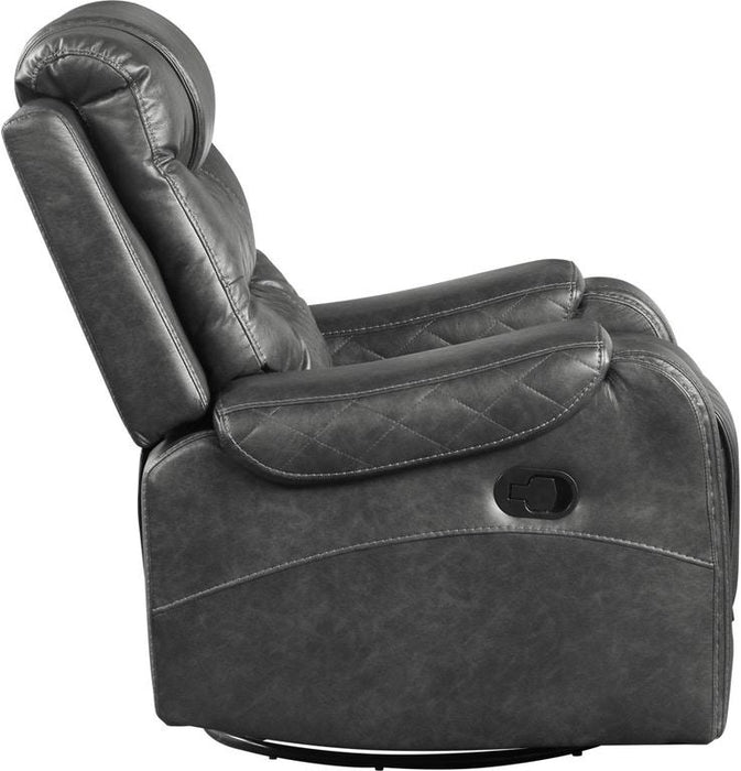 Putnam Swivel Glider Reclining Chair in Gray 9405GY-1 - Home Discount Furniture - NJ-linden