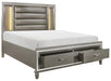 Tamsin King Upholstered Storage Bed in Silver Grey Metallic 1616K-1EK* - Home Discount Furniture - NJ-linden