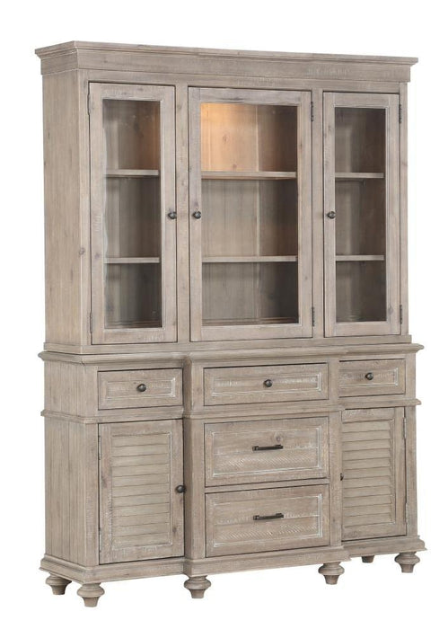 Cardano Buffet & Hutch in Light Brown 1689BR-50* - Home Discount Furniture - NJ-linden