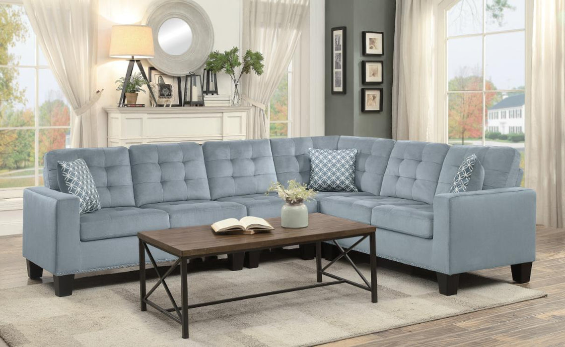 Lantana 2-Piece Reversible Sectional in Gray 9957GY*SC - Home Discount Furniture - NJ-linden