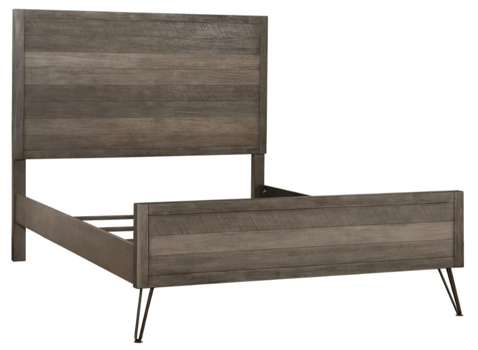 Urbanite Queen Panel Bed in Tri-tone Gray 1604-1* - Home Discount Furniture - NJ-linden