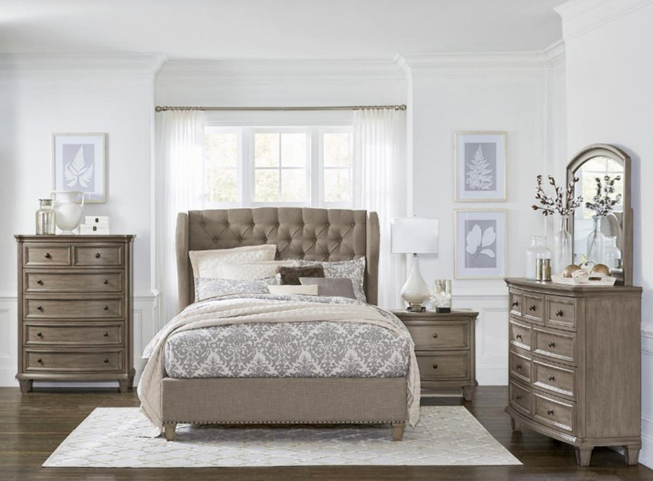 Vermillion King Upholstered Panel Bed in Gray 5442K-1EK* - Home Discount Furniture - NJ-linden