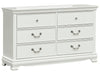 Lucida 6 Drawer Dresser in White 2039W-5 - Home Discount Furniture - NJ-linden