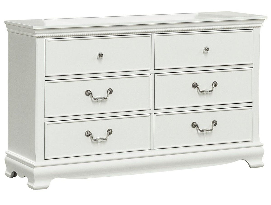 Lucida 6 Drawer Dresser in White 2039W-5 - Home Discount Furniture - NJ-linden