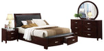Lyric Queen Sleigh Storage Bed in Dark Espresso 1737NC-1 - Home Discount Furniture - NJ-linden