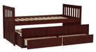 Rowe Twin/Twin Trundle Bed w/ Two Storage Drawers in Dark Cherry B2013PRDC-1* - Home Discount Furniture - NJ-linden