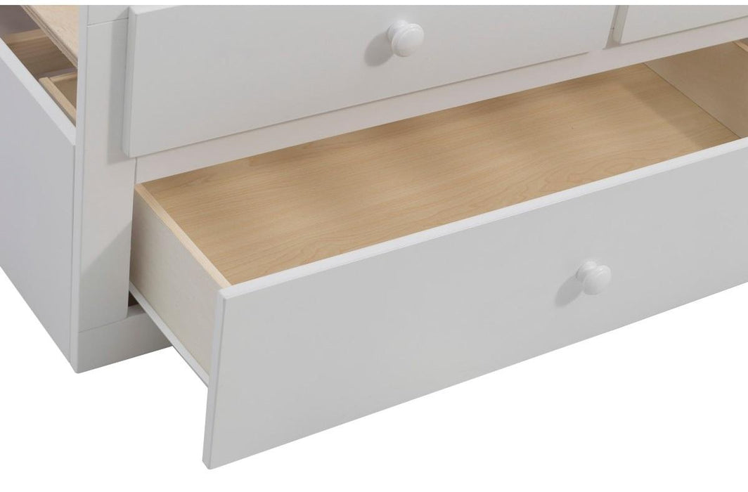 Galen Twin/Twin Trundle Bed with Storage in White B2053PRW-1* - Home Discount Furniture - NJ-linden