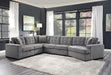 Logansport Corner Seat with 1 Pillow in Gray 9401GRY-CR - Home Discount Furniture - NJ-linden