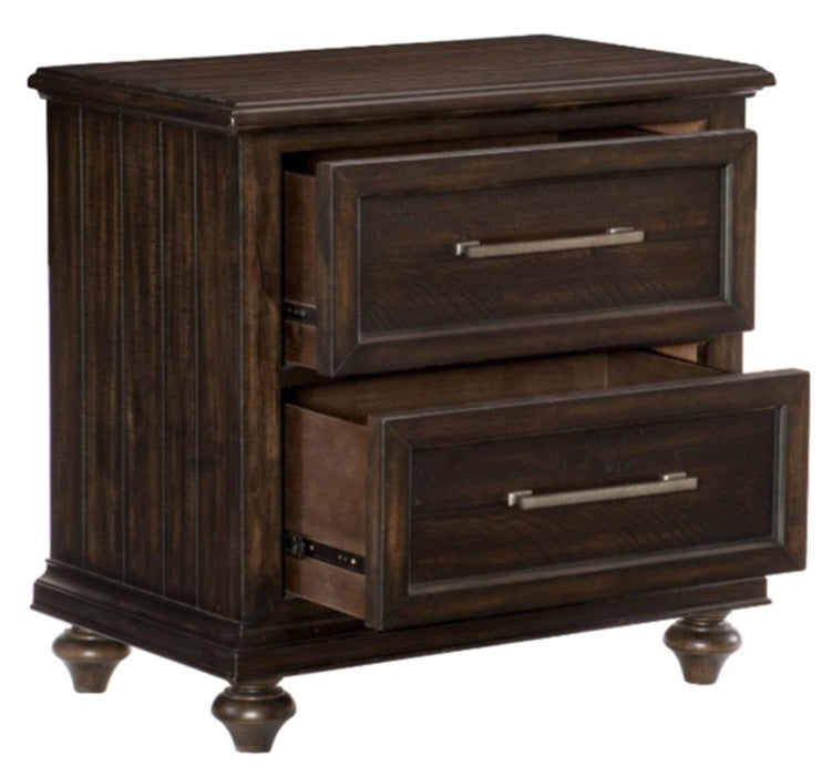 Cardona Nightstand in Driftwood Charcoal 1689-4 - Home Discount Furniture - NJ-linden