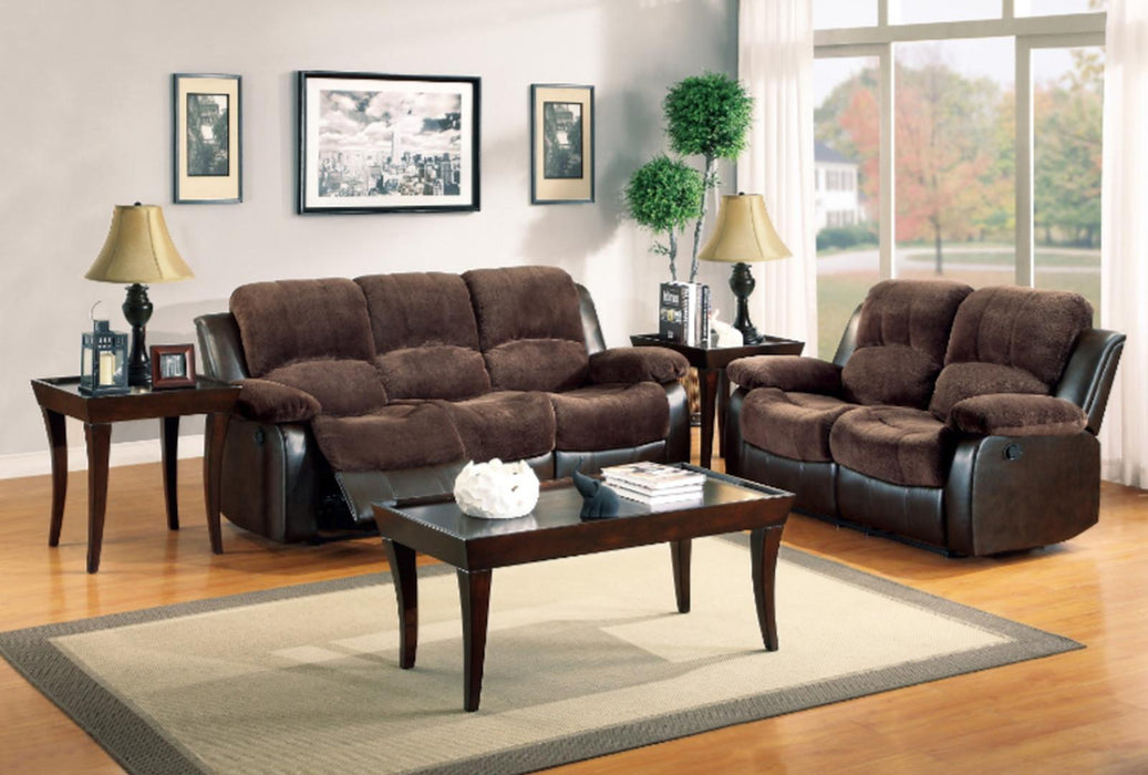 Granley Double Reclining Loveseat in Chocolate 9700FCP-2 - Home Discount Furniture - NJ-linden
