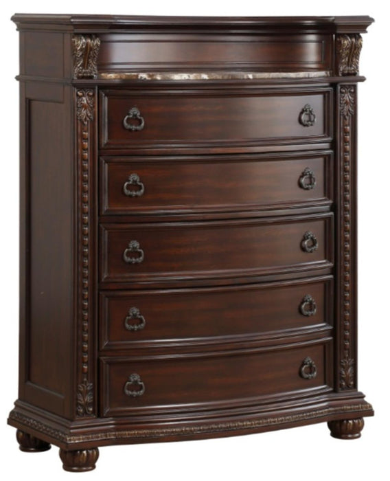 Cavalier Chest in Dark Cherry 1757-9 - Home Discount Furniture - NJ-linden
