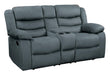 Discus Double Reclining Loveseat in Gray 9526GY-2 - Home Discount Furniture - NJ-linden