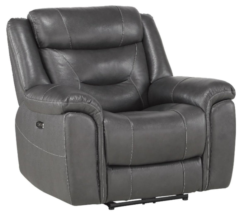 Danio Power Double Reclining Chair with Power Headrests in Dark Gray 9528DGY-1PWH - Home Discount Furniture - NJ-linden