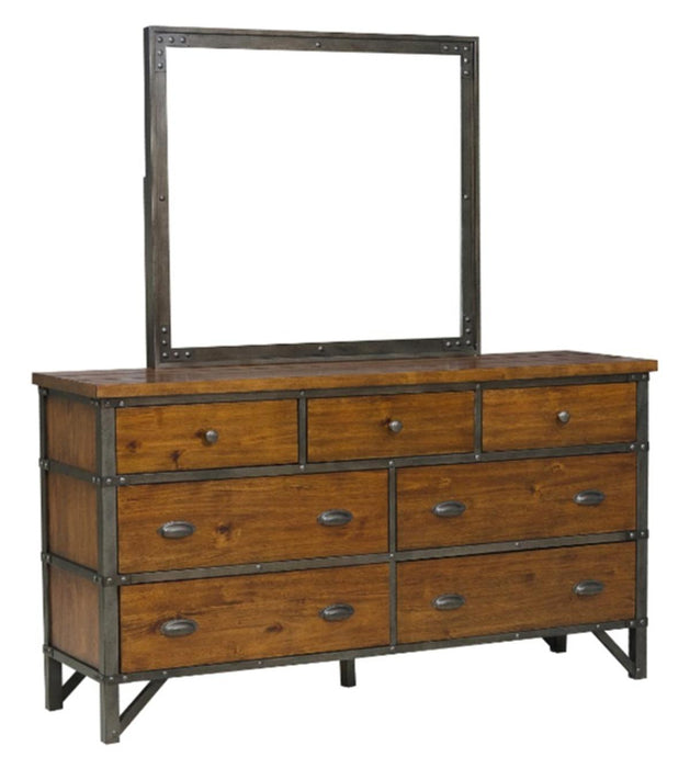 Holverson Dresser in Rustic Brown & Gunmetal 1715-5 - Home Discount Furniture - NJ-linden