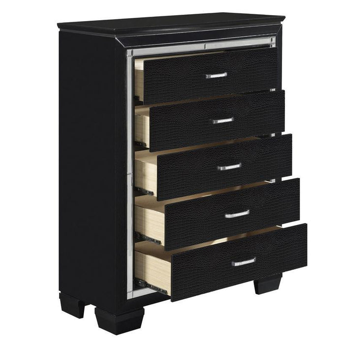 Allura Chest in Black 1916BK-9 - Home Discount Furniture - NJ-linden