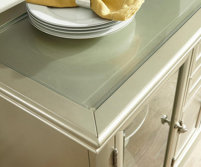 Celandine Server with Glass insert in Silver 1928-40NG - Home Discount Furniture - NJ-linden